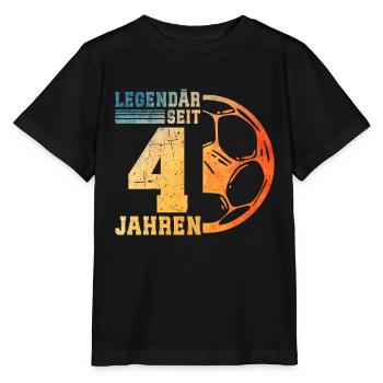 4th Birthday 4 Years Young Kids Soccer - Stanley/Stella MINI CREATOR Kids’ T-Shirt - black - Front - Mikhail (115cm)