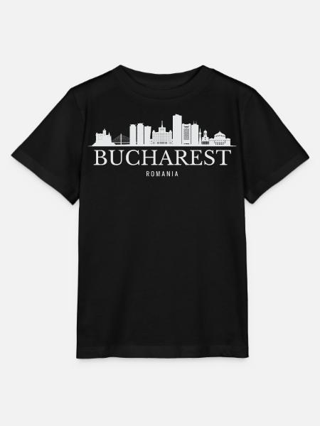 Bukarest Skyline, Bukarest, Rumänien - Stanley/Stella Kinder T-Shirt MINI CREATOR  - Schwarz