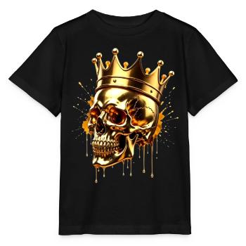 GOLDEN IMPERIAL SKULL - Stanley/Stella MINI CREATOR Kids’ T-Shirt - black - Front - Mikhail (115cm)