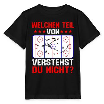 welchen teil von verstehst du nicht eishockey  - Stanley/Stella Kinder T-Shirt MINI CREATOR  - Schwarz - Vorne - Mikhail (115cm)