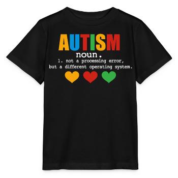 Définition de l’autisme - T-shirt bio MINI CREATOR Stanley/Stella Enfant - noir - Devant - Mikhail (115cm)
