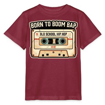 Old School Hip Hop Kassette Retro Design - Stanley/Stella Kinder T-Shirt MINI CREATOR  - Burgunderrot - Vorne - Kain (125cm)