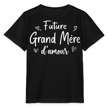 Future grand mère d amour - T-shirt bio MINI CREATOR Stanley/Stella Enfant - noir - Devant - Mikhail (115cm)