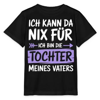 Daughter, father, dad, child. I can't help it. Shirt - Stanley/Stella MINI CREATOR Kids’ T-Shirt - black - Front - Mikhail (115cm)