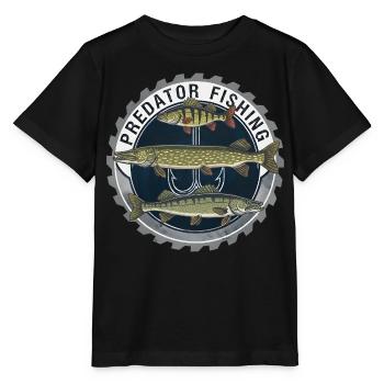 Predator Fishing Raubfisch Angeln - Stanley/Stella Kinder T-Shirt MINI CREATOR  - Schwarz - Vorne - Mikhail (115cm)