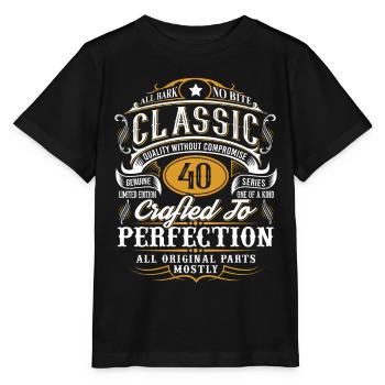 40th Birthday - Stanley/Stella MINI CREATOR Kids’ T-Shirt - black - Front - Mikhail (115cm)