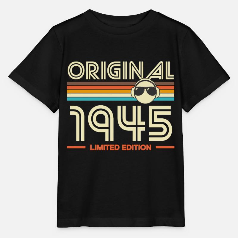 Originale Retro-Edition von 1945 - Stanley/Stella Kinder T-Shirt MINI CREATOR  - Schwarz