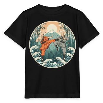 Arts martiaux de Kung Fu - T-shirt bio MINI CREATOR Stanley/Stella Enfant - noir - Devant - Mikhail (115cm)