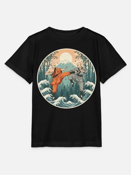 Kung Fu Kampfkunst - Stanley/Stella Kinder T-Shirt MINI CREATOR  - Schwarz