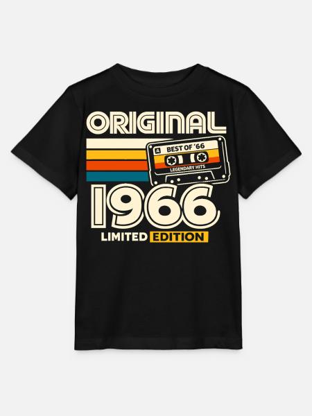 Original 1966 Jahrgang Vintage Geburtstag Retro - Stanley/Stella Kinder T-Shirt MINI CREATOR  - Schwarz