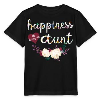 Blumen-Tante-Hemd Süßes Tante Geschenk für sie - Stanley/Stella Kinder T-Shirt MINI CREATOR  - Schwarz - Vorne - Mikhail (115cm)