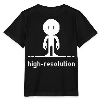 Pixel Art High Resolution Funny Irony Design - Stanley/Stella MINI CREATOR Kids’ T-Shirt - black - Front - Mikhail (115cm)