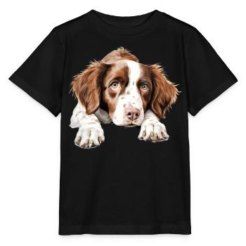 Brittany Dog - Stanley/Stella MINI CREATOR Kids’ T-Shirt - black - Front - Mikhail (115cm)