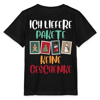 Weihnachten LIEFERE PAKETE KEINE GESCHENKE - Stanley/Stella Kinder T-Shirt MINI CREATOR  - Schwarz - Vorne - Mikhail (115cm)