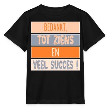 Merci - Bonne chance - T-shirt bio MINI CREATOR Stanley/Stella Enfant - noir - Devant - Mikhail (115cm)