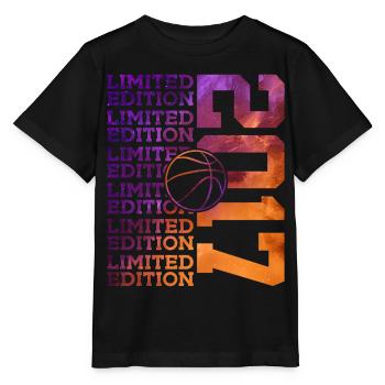 LIMITED EDITION 2017 BASKETBALL 9. GEBURTSTAG - Stanley/Stella Kinder T-Shirt MINI CREATOR  - Schwarz - Vorne - Mikhail (115cm)