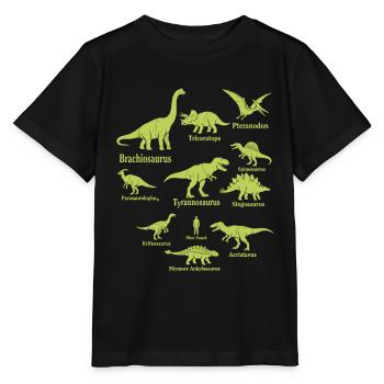Dinosaurier Shirt für Dino Fans - Stanley/Stella Kinder T-Shirt MINI CREATOR  - Schwarz - Vorne - Mikhail (115cm)