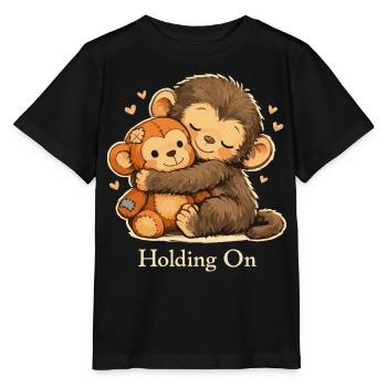 Anxious Monkey Emotional Support - Stanley/Stella MINI CREATOR Kids’ T-Shirt - black - Front - Mikhail (115cm)