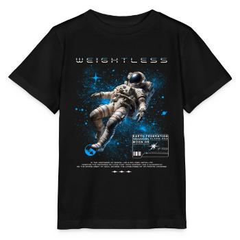 Espace d’astronautes en apesanteur - T-shirt bio MINI CREATOR Stanley/Stella Enfant - noir - Devant - Mikhail (115cm)