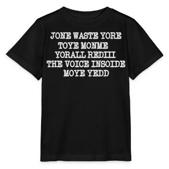 JONE GASPILLE TON JOUET MONME YORALL REDIII LA VOIX - T-shirt bio MINI CREATOR Stanley/Stella Enfant - noir - Devant - Mikhail (115cm)