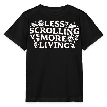 Hör auf, Offline-Zitate zu vernichten und zu scrollen. - Stanley/Stella Kinder T-Shirt MINI CREATOR  - Schwarz - Vorne - Mikhail (115cm)