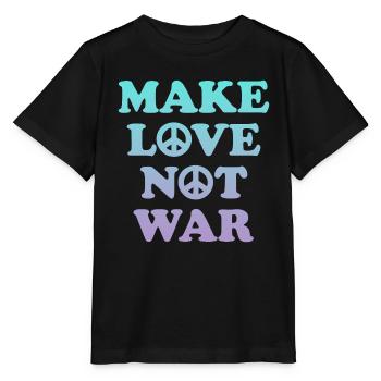 Faites l’amour, pas la guerre - T-shirt bio MINI CREATOR Stanley/Stella Enfant - noir - Devant - Mikhail (115cm)