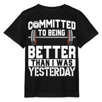 Dedicated gym lover who - Stanley/Stella MINI CREATOR Kids’ T-Shirt - black - Front - Mikhail (115cm)