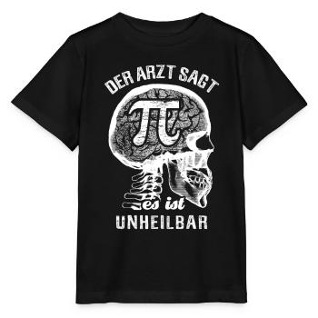 Le médecin dit que c’est incurable - Jour Pi - 3,1415 - T-shirt bio MINI CREATOR Stanley/Stella Enfant - noir - Devant - Mikhail (115cm)