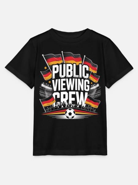 Public Viewing Crew Fußball Fan - Stanley/Stella Kinder T-Shirt MINI CREATOR - Schwarz