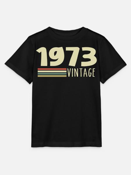 1973-Jubiläum-1973-retro-1973 - Stanley/Stella Kinder T-Shirt MINI CREATOR - Schwarz