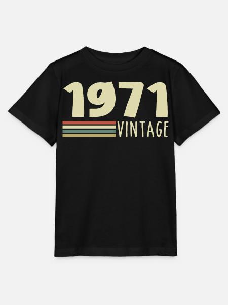 1971-Jubiläum-1971-retro-1971 - Stanley/Stella Kinder T-Shirt MINI CREATOR - Schwarz