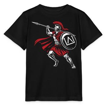 Spartan Spear Attack Mascot Spartan Spear - Stanley/Stella MINI CREATOR Kids’ T-Shirt - black - Front - Mikhail (115cm)
