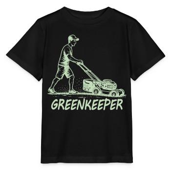 Jardin de pelouse GREENKEEPER Passion - T-shirt bio MINI CREATOR Stanley/Stella Enfant - noir - Devant - Mikhail (115cm)