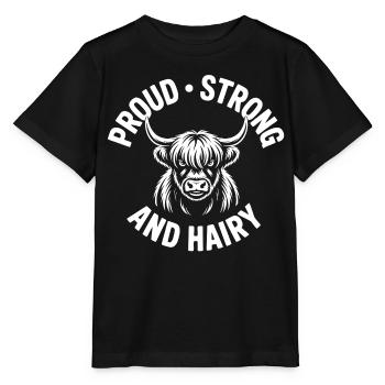 Highland Cow / Highland Rind – Ich liebe Highlands - Stanley/Stella Kinder T-Shirt MINI CREATOR  - Schwarz - Vorne - Mikhail (115cm)