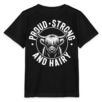 Highland Cow / Highland Rind – Ich liebe Highlands - Stanley/Stella Kinder T-Shirt MINI CREATOR  - Schwarz - Vorne - Mikhail (115cm)