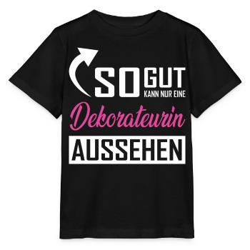 Seul un décorateur peut être aussi beau - T-shirt bio MINI CREATOR Stanley/Stella Enfant - noir - Devant - Mikhail (115cm)