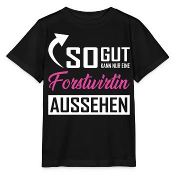 Seul un forestier peut être aussi beau - T-shirt bio MINI CREATOR Stanley/Stella Enfant - noir - Devant - Mikhail (115cm)