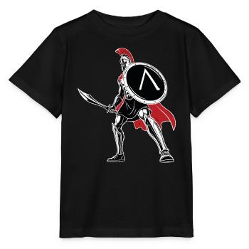 Spartan Sword Shield Mascot Spartan Legend - Stanley/Stella MINI CREATOR Kids’ T-Shirt - black - Front - Mikhail (115cm)