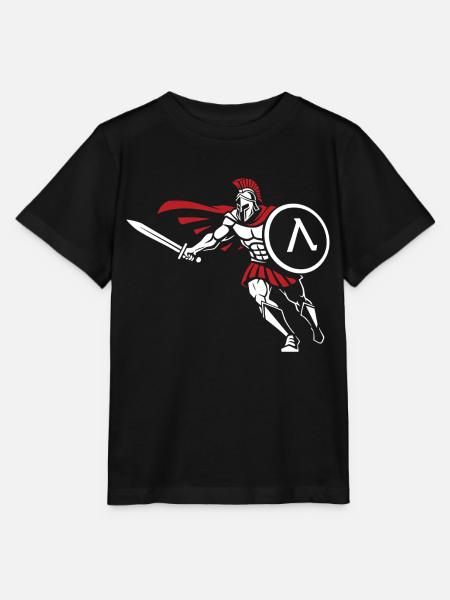 Spartan Attack Sword Shield Spartan-Maskottchen - Stanley/Stella Kinder T-Shirt MINI CREATOR - Schwarz
