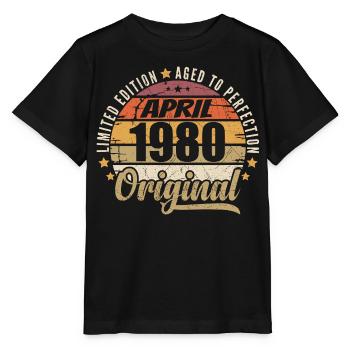 Cadeau D'anniversaire Avril 1980 - T-shirt bio MINI CREATOR Stanley/Stella Enfant - noir - Devant - Mikhail (115cm)