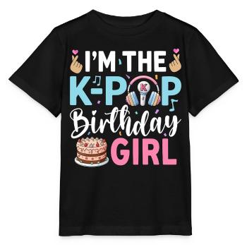Je suis la fille d’anniversaire K-Pop - T-shirt bio MINI CREATOR Stanley/Stella Enfant - noir - Devant - Mikhail (115cm)