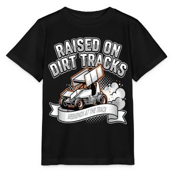 Raised On Dirt Tracks Racing Motiv - Stanley/Stella MINI CREATOR Kids’ T-Shirt - black - Front - Mikhail (115cm)