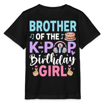 Brother Of The K-Pop Birthday Girl - Stanley/Stella Kinder T-Shirt MINI CREATOR  - Schwarz - Vorne - Mikhail (115cm)