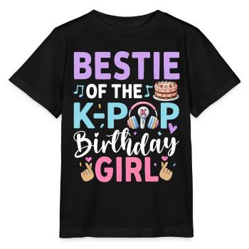 Bestie Of The K-Pop Birthday Girl - Stanley/Stella MINI CREATOR Kids’ T-Shirt - black - Front - Mikhail (115cm)