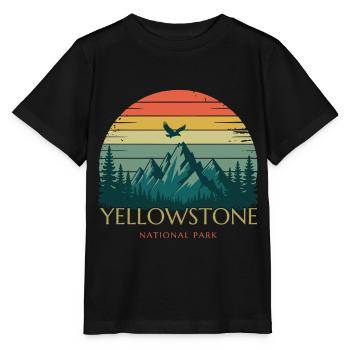 Parc national de Yellowstone - T-shirt bio MINI CREATOR Stanley/Stella Enfant - noir - Devant - Mikhail (115cm)