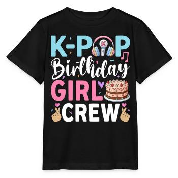 K-Pop Birthday Girl Crew - Stanley/Stella MINI CREATOR Kids’ T-Shirt - black - Front - Mikhail (115cm)