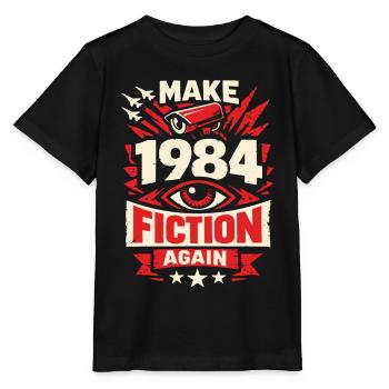 Make 1984 Fiction Again - Stanley/Stella MINI CREATOR Kids’ T-Shirt - black - Front - Mikhail (115cm)