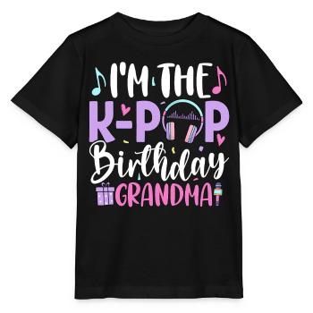 Je suis la grand-mère d’anniversaire de K Pop - T-shirt bio MINI CREATOR Stanley/Stella Enfant - noir - Devant - Mikhail (115cm)