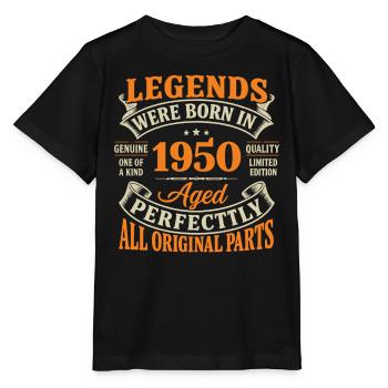 Legends born in 1950 - Stanley/Stella MINI CREATOR Kids’ T-Shirt - black - Front - Mikhail (115cm)