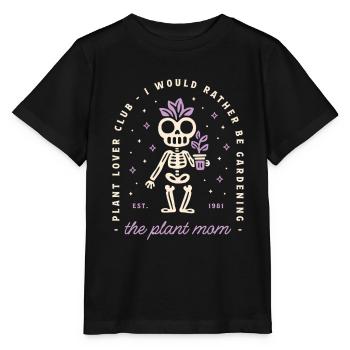 Pflanzenmama, Goth-Gärtnerin, lustige Gartenarbeit, Gothic, - Stanley/Stella Kinder T-Shirt MINI CREATOR  - Schwarz - Vorne - Mikhail (115cm)
